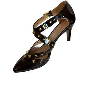 Adrienne Vittadini Shoes 8.5 NAVI Black High Heel Studded